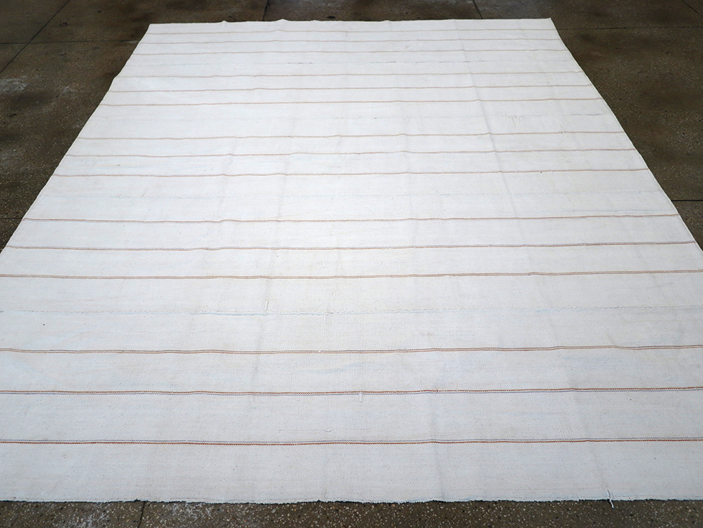 Vintage Persian Flatweave Kilim Room Size Carpet, No.32433 - Gss