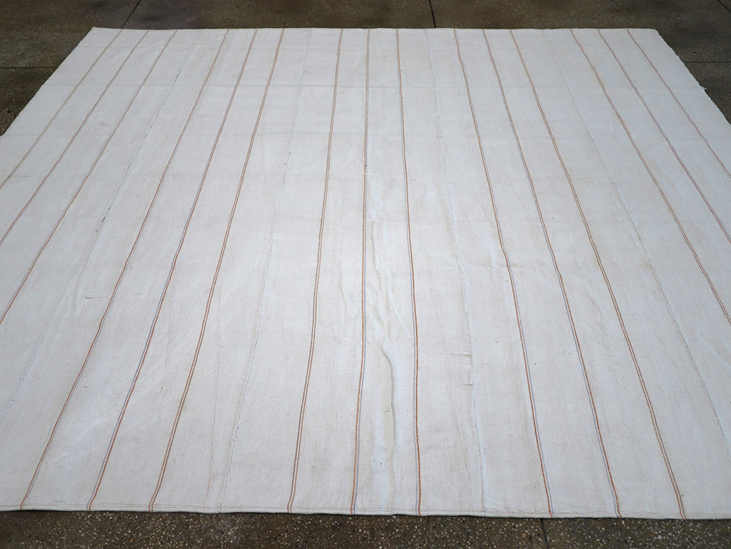 Vintage Persian Flatweave Kilim Room Size Carpet, No.32433 - Gss