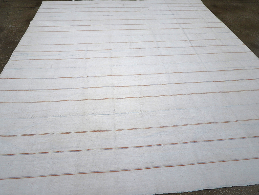 Vintage Persian Flatweave Kilim Room Size Carpet, No.32433 - Gss