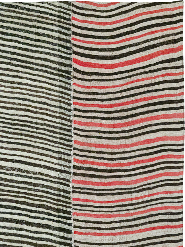 Vintage Persian Flatweave Kilim Room Size Carpet, No.32434 - Gss