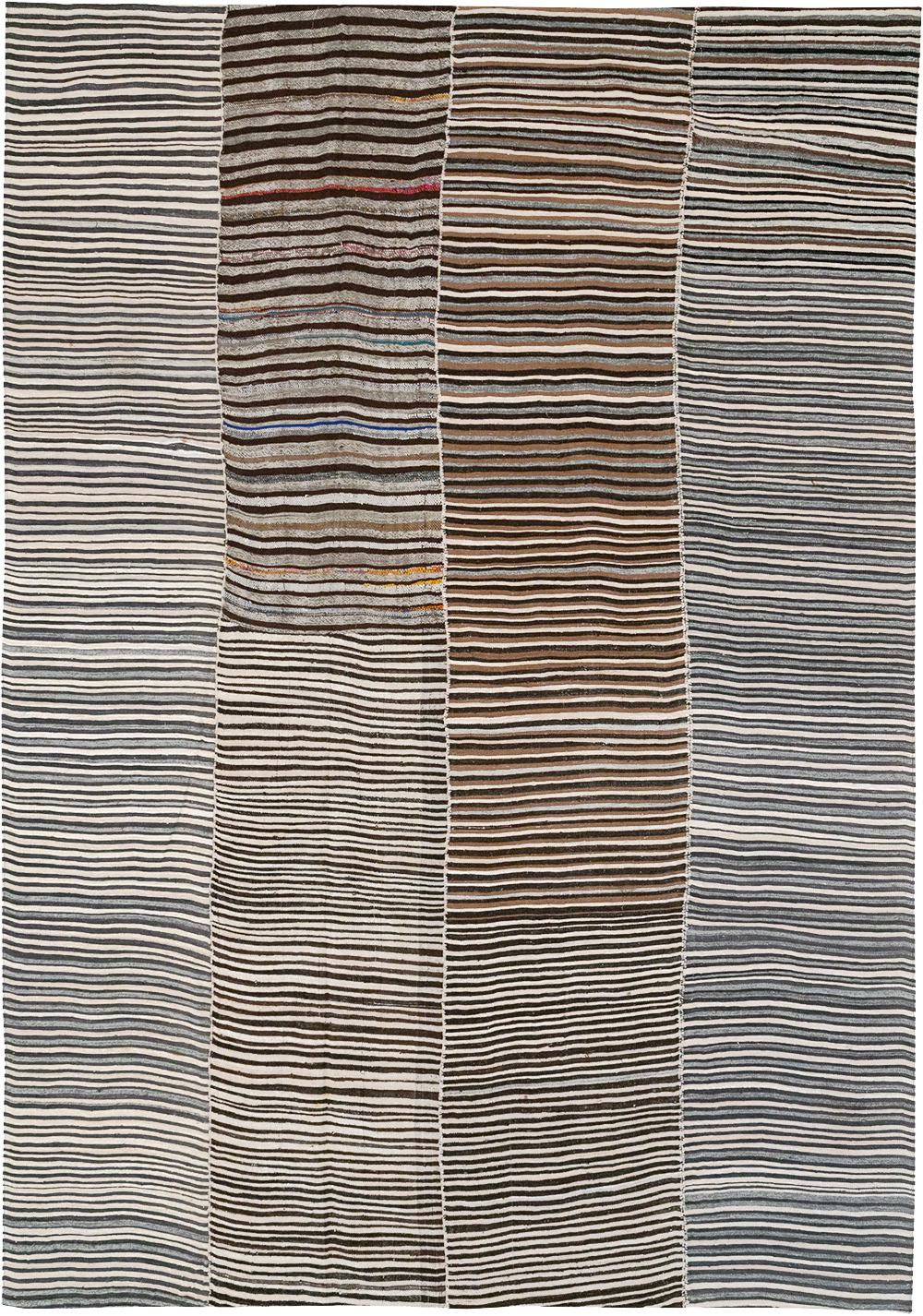 Vintage Persian Flatweave Kilim Room Size Carpet, No.32435 - Gss