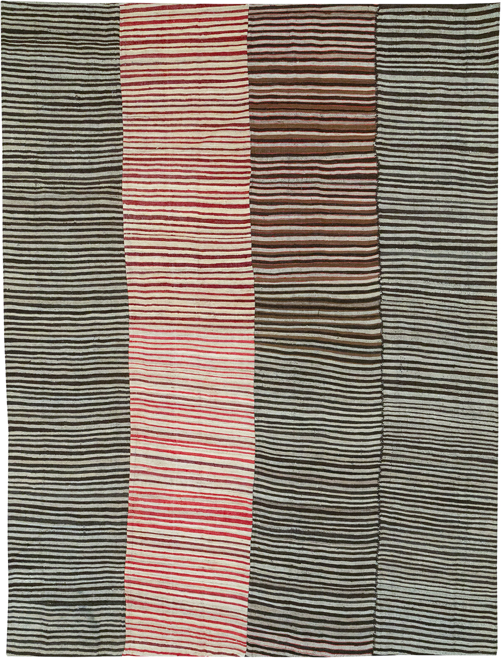 Vintage Persian Flatweave Kilim Room Size Carpet, No.32436 - Gss