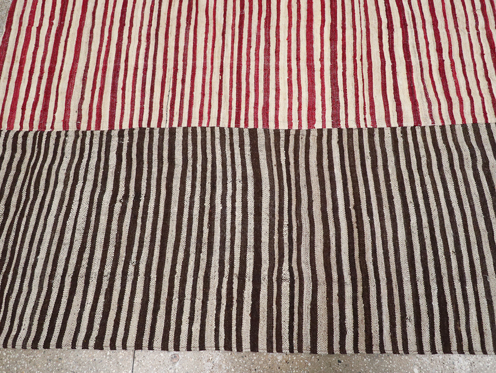 Vintage Persian Flatweave Kilim Room Size Carpet, No.32436 - Gss