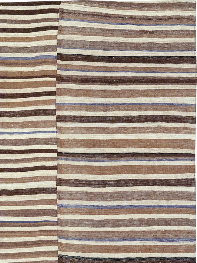 Vintage Persian Flatweave Kilim Gallery Carpet, No.32437 - Gss