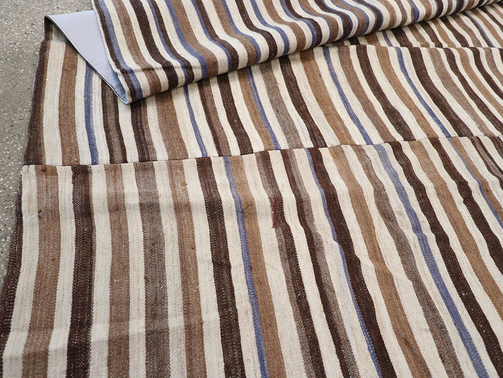 Vintage Persian Flatweave Kilim Gallery Carpet, No.32437 - Gss