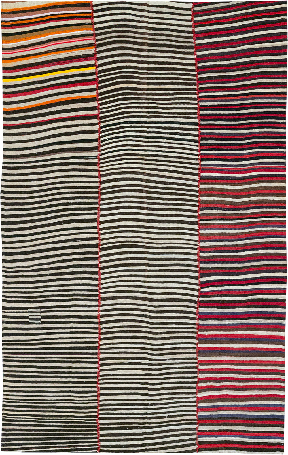 Vintage Persian Flatweave Kilim Accent Carpet, No.32438 - Gss