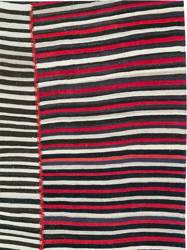 Vintage Persian Flatweave Kilim Accent Carpet, No.32438 - Gss