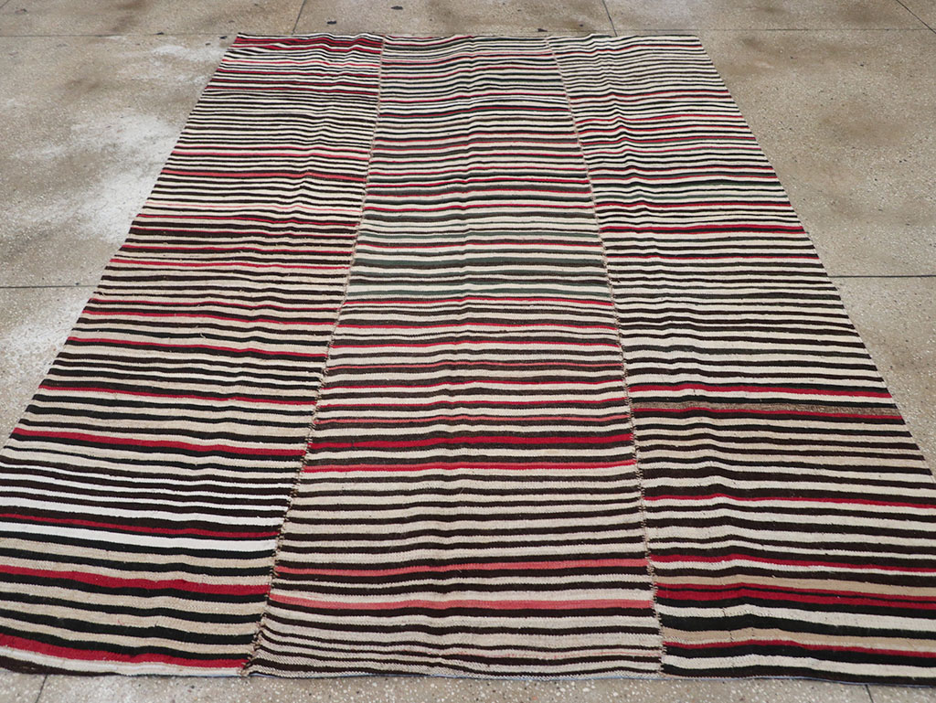 Vintage Persian Flatweave Kilim Accent Rug, No.32439 - Gss