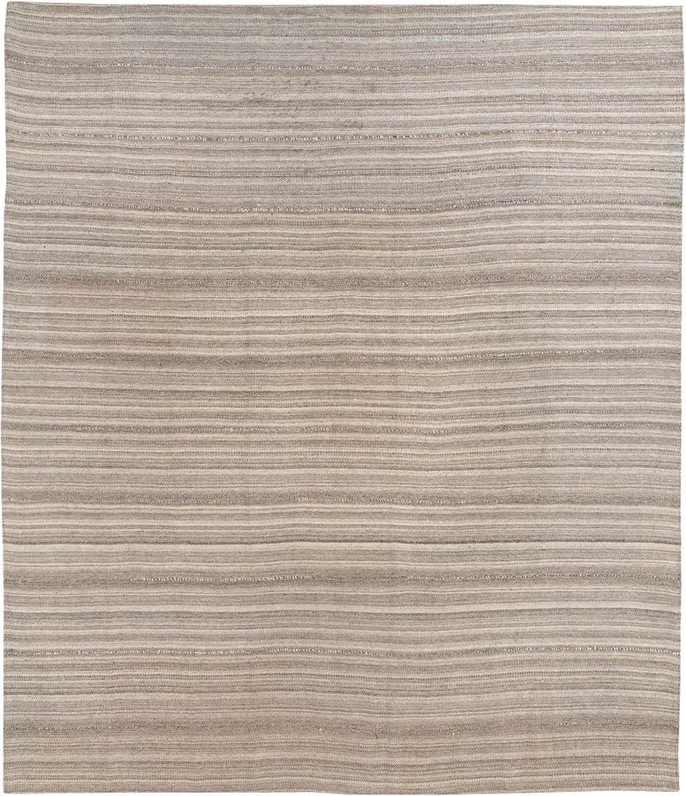 Vintage Persian Flatweave Kilim Small Room Size Carpet, No.32440 - Gss