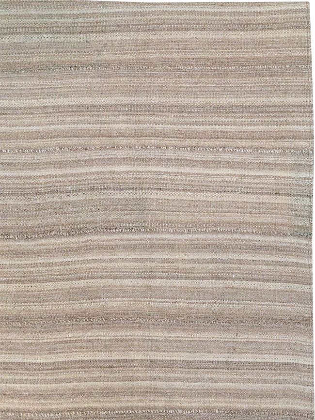 Vintage Persian Flatweave Kilim Small Room Size Carpet, No.32440 - Gss