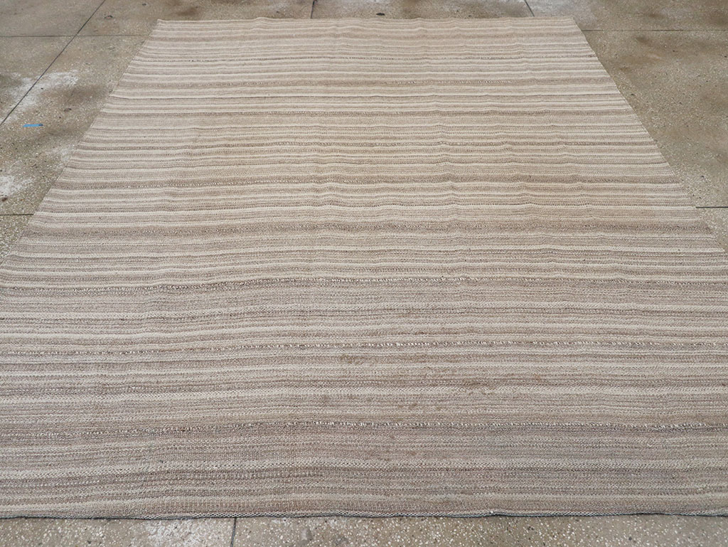 Vintage Persian Flatweave Kilim Small Room Size Carpet, No.32440 - Gss