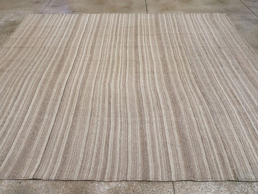 Vintage Persian Flatweave Kilim Small Room Size Carpet, No.32440 - Gss