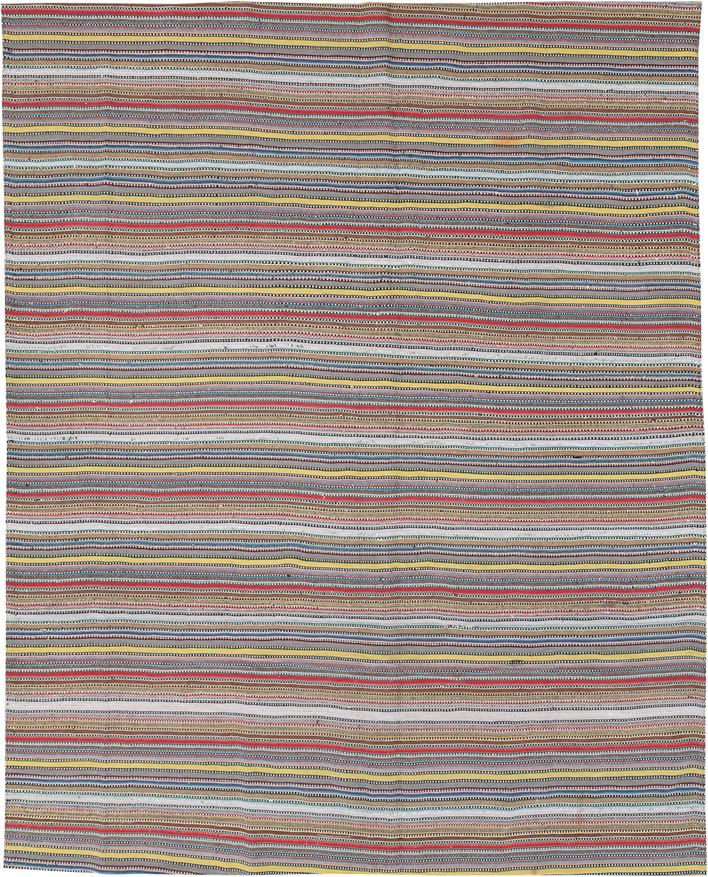 Vintage Persian Flatweave Kilim Small Room Size Carpet, No.32441 - Gss