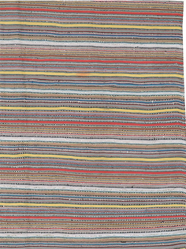 Vintage Persian Flatweave Kilim Small Room Size Carpet, No.32441 - Gss