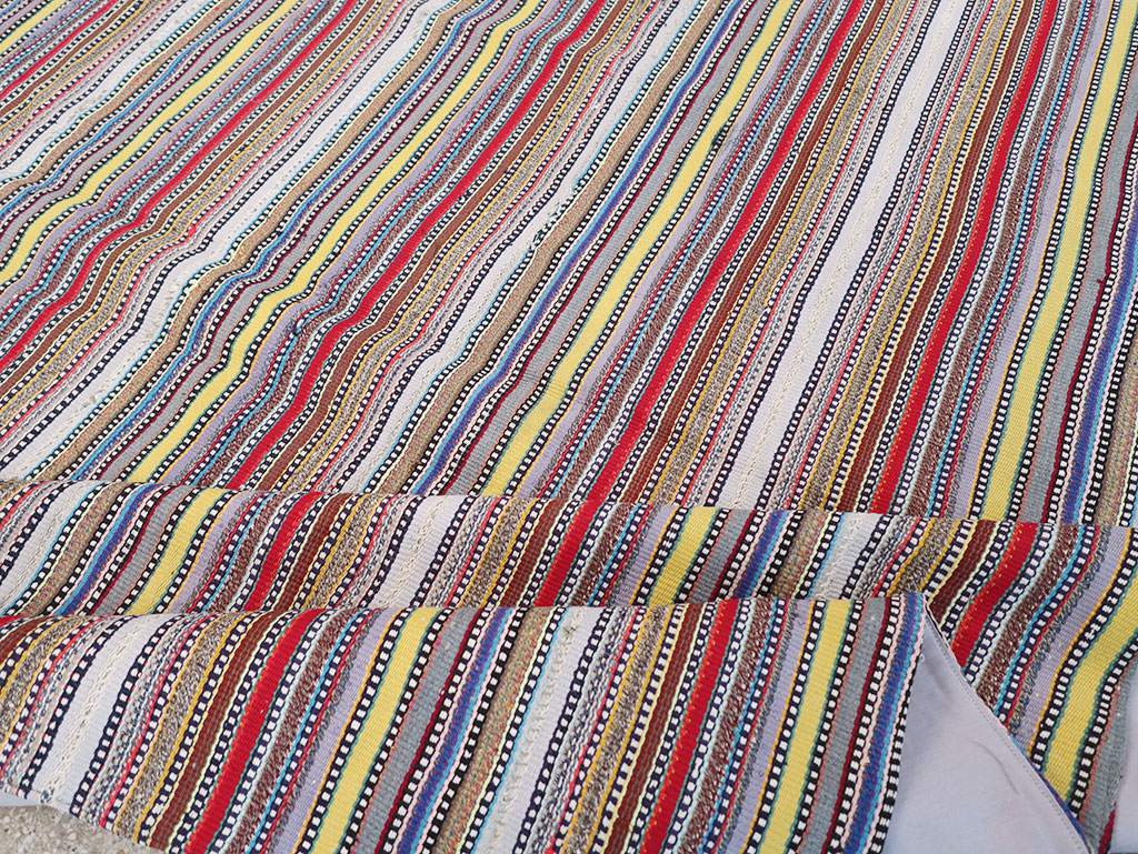 Vintage Persian Flatweave Kilim Small Room Size Carpet, No.32441 - Gss