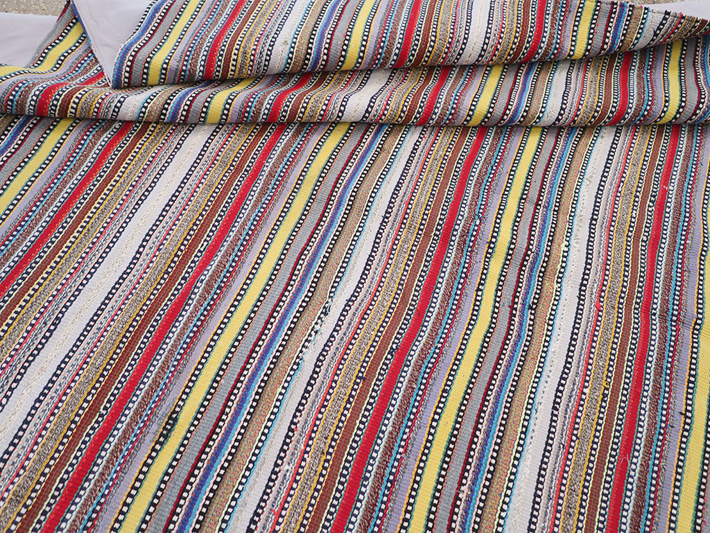 Vintage Persian Flatweave Kilim Small Room Size Carpet, No.32441 - Gss