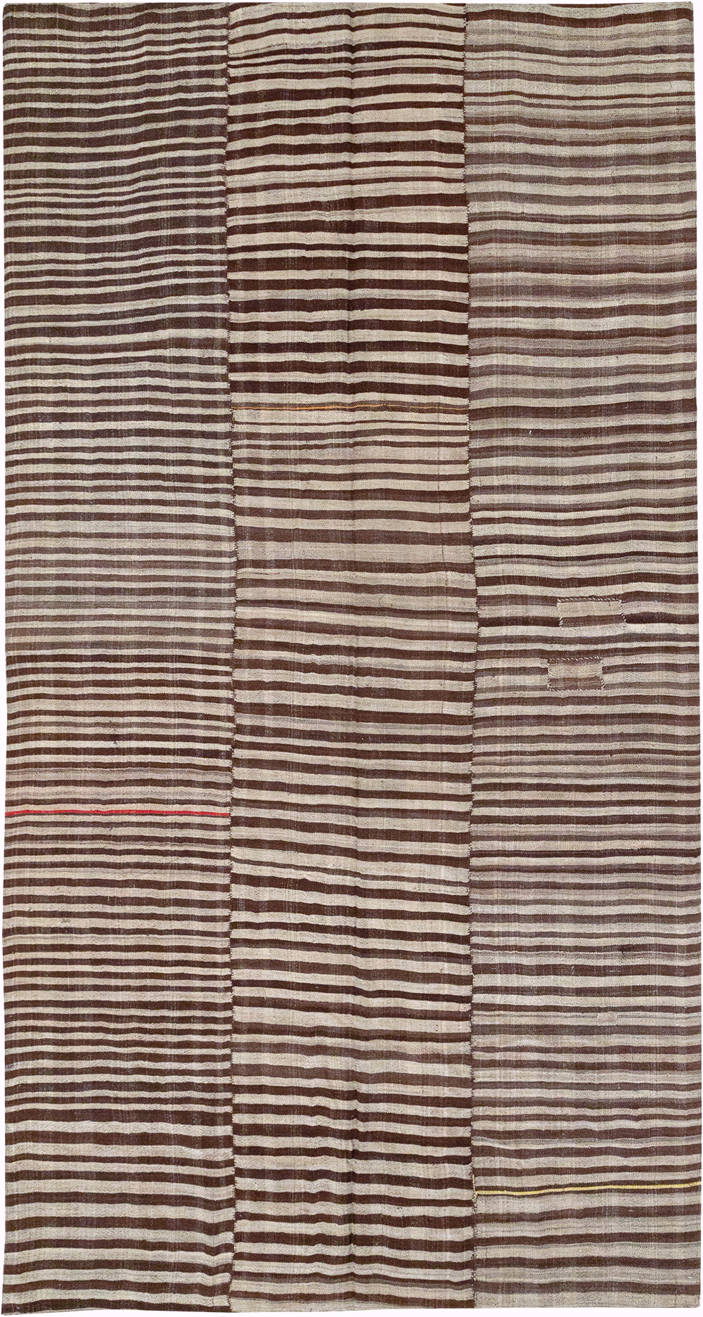 Vintage Persian Flatweave Kilim Room Size Carpet, No.32442 - Gss