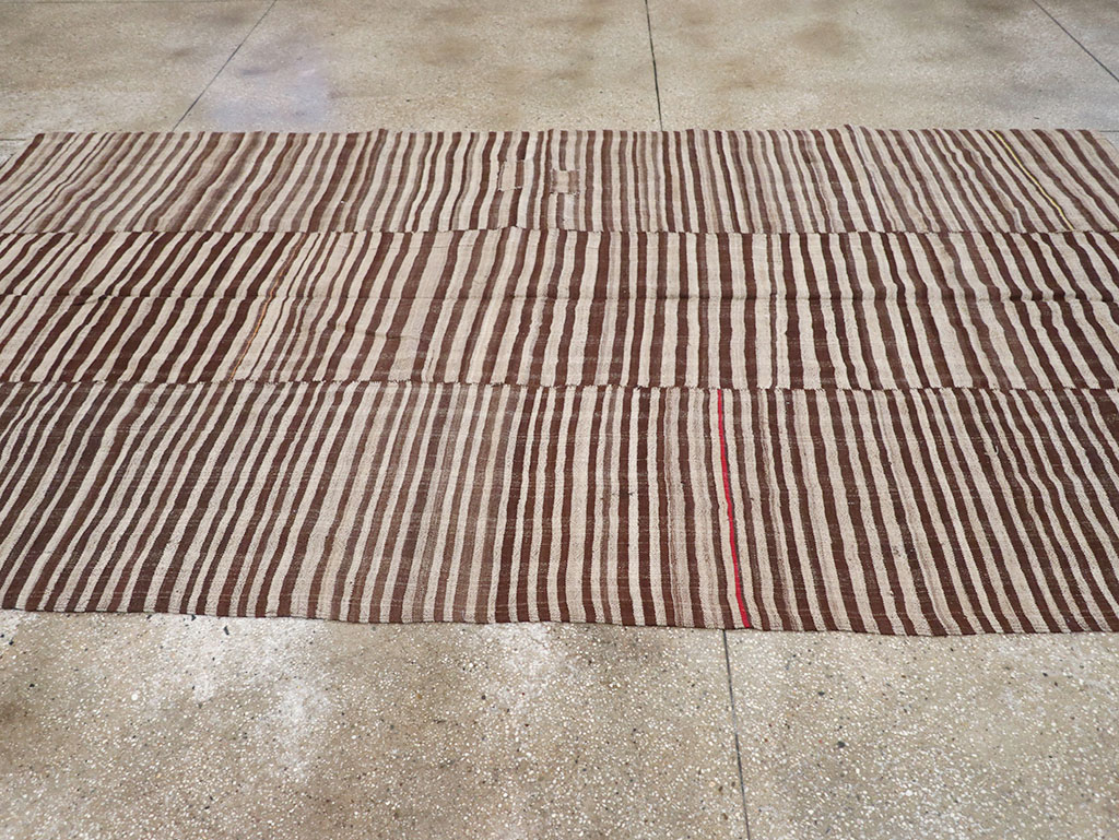 Vintage Persian Flatweave Kilim Gallery Carpet, No.32442 - Gss