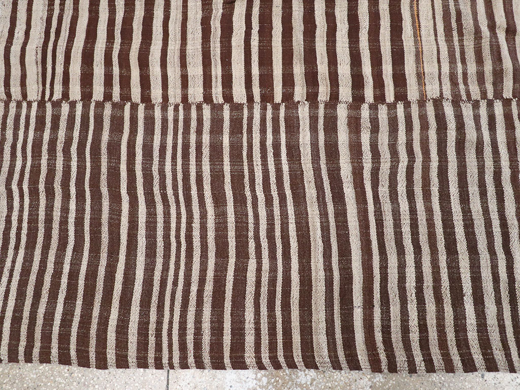 Vintage Persian Flatweave Kilim Gallery Carpet, No.32442 - Gss