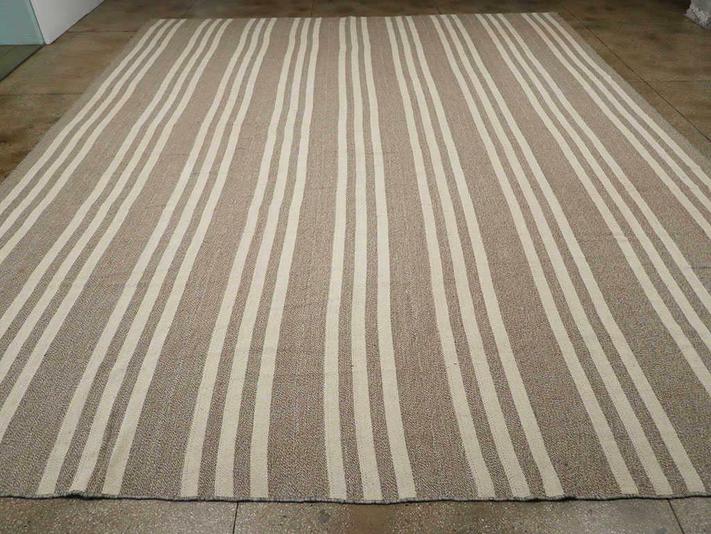 Modern Turkish Flatweave Kilim Large Carpet, No.32443 - Gss