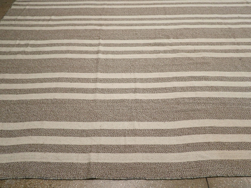 Modern Turkish Flatweave Kilim Large Carpet, No.32443 - Gss