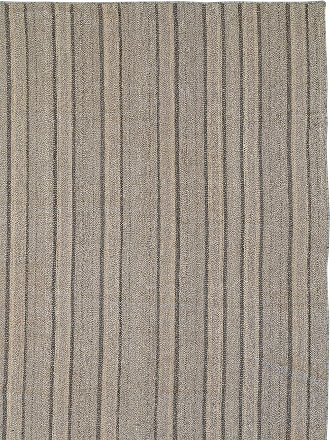 Modern Persian Flatweave Kilim Room Size Carpet, No.32445 - Gss