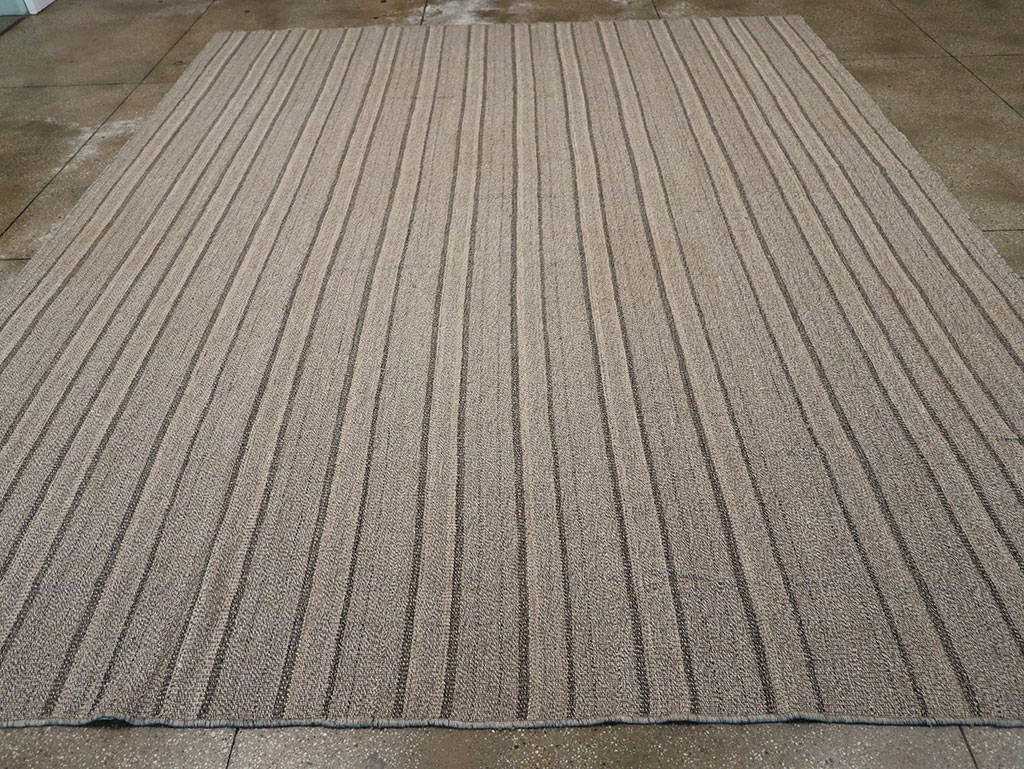 Modern Persian Flatweave Kilim Room Size Carpet, No.32445 - Gss