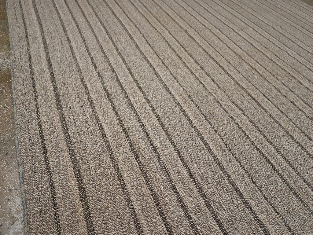 Modern Persian Flatweave Kilim Room Size Carpet, No.32445 - Gss