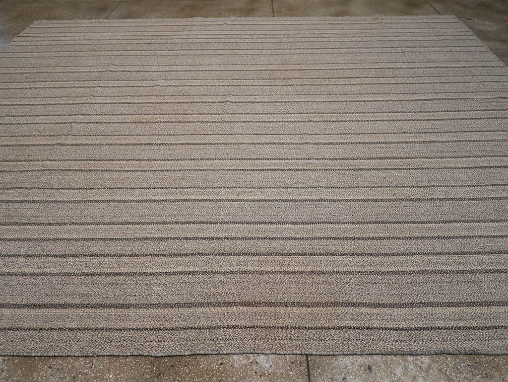 Modern Persian Flatweave Kilim Room Size Carpet, No.32445 - Gss