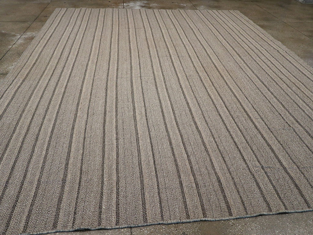 Modern Persian Flatweave Kilim Room Size Carpet, No.32445 - Gss