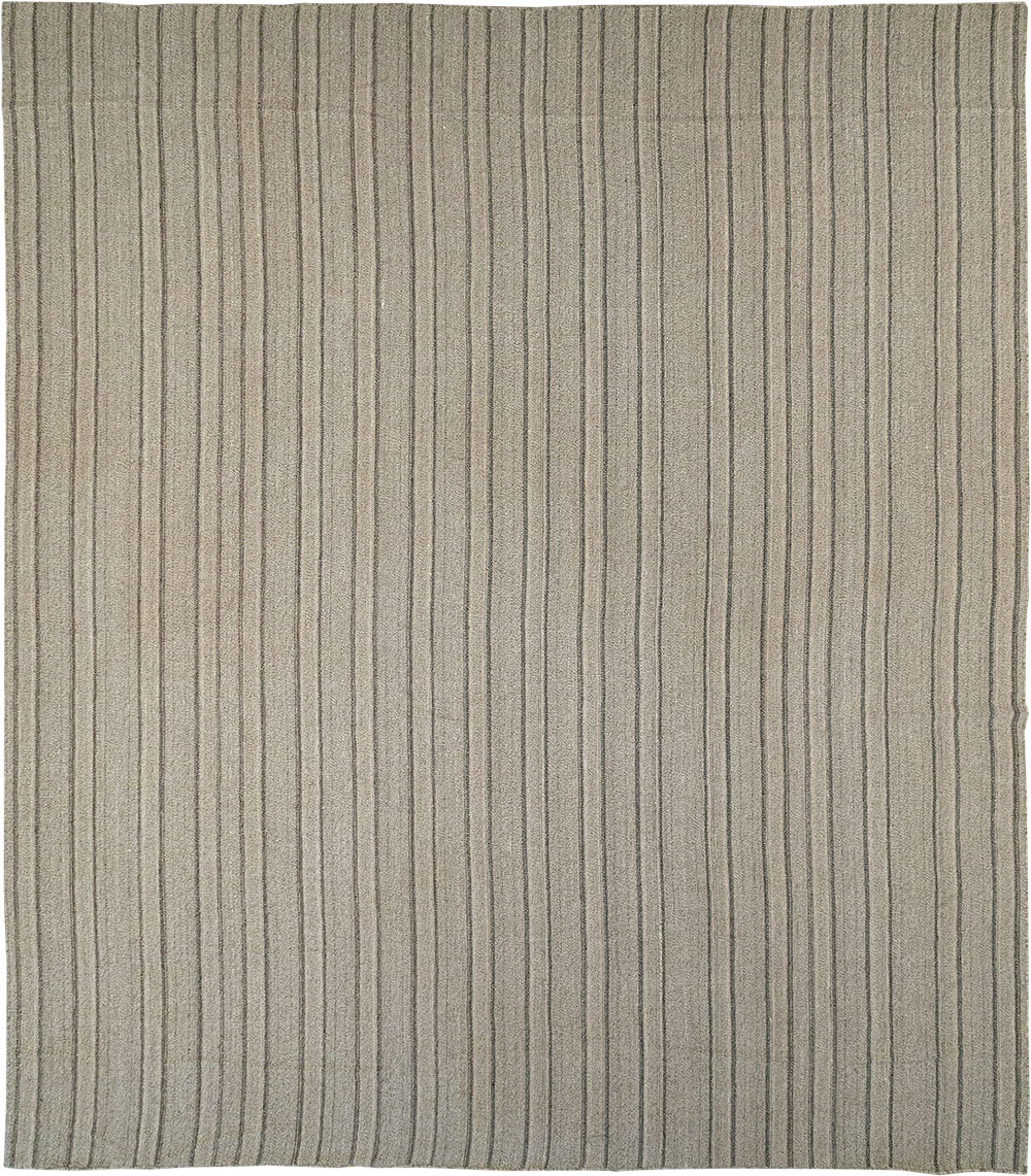 Modern Persian Flatweave Kilim Large Room Size Carpet, No.32446 - Gss