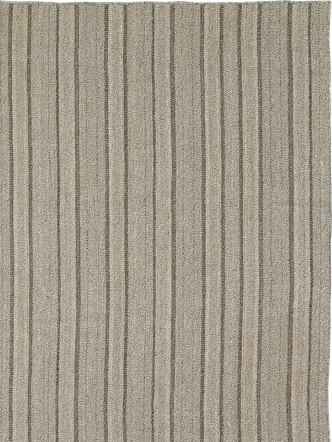 Modern Persian Flatweave Kilim Large Room Size Carpet, No.32446 - Gss