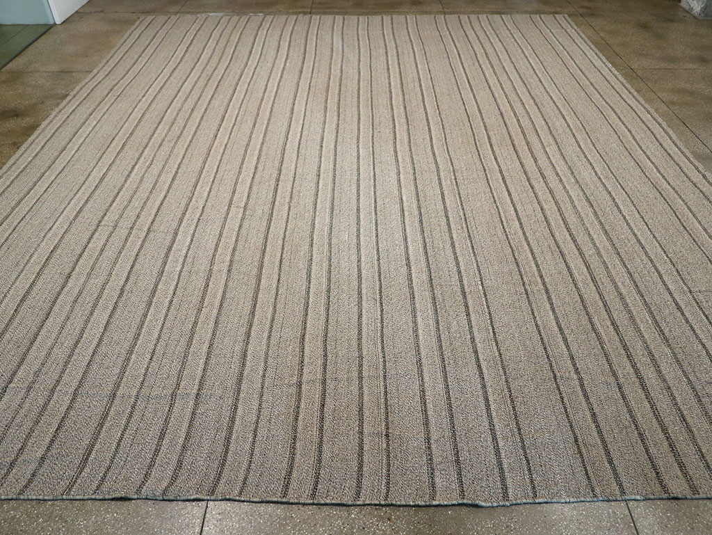 Modern Persian Flatweave Kilim Large Room Size Carpet, No.32446 - Gss