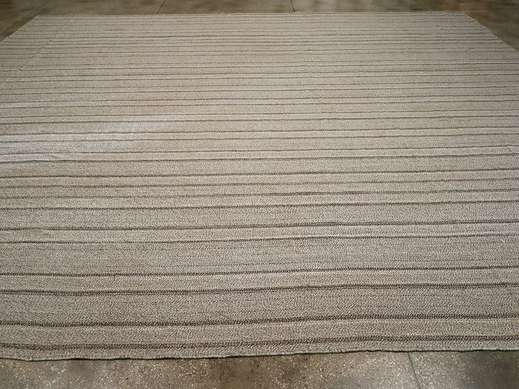 Modern Persian Flatweave Kilim Large Room Size Carpet, No.32446 - Gss