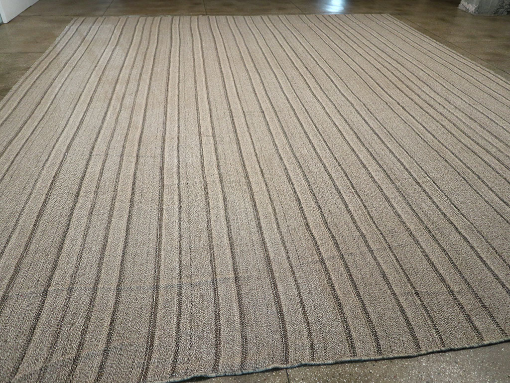 Modern Persian Flatweave Kilim Large Room Size Carpet, No.32446 - Gss