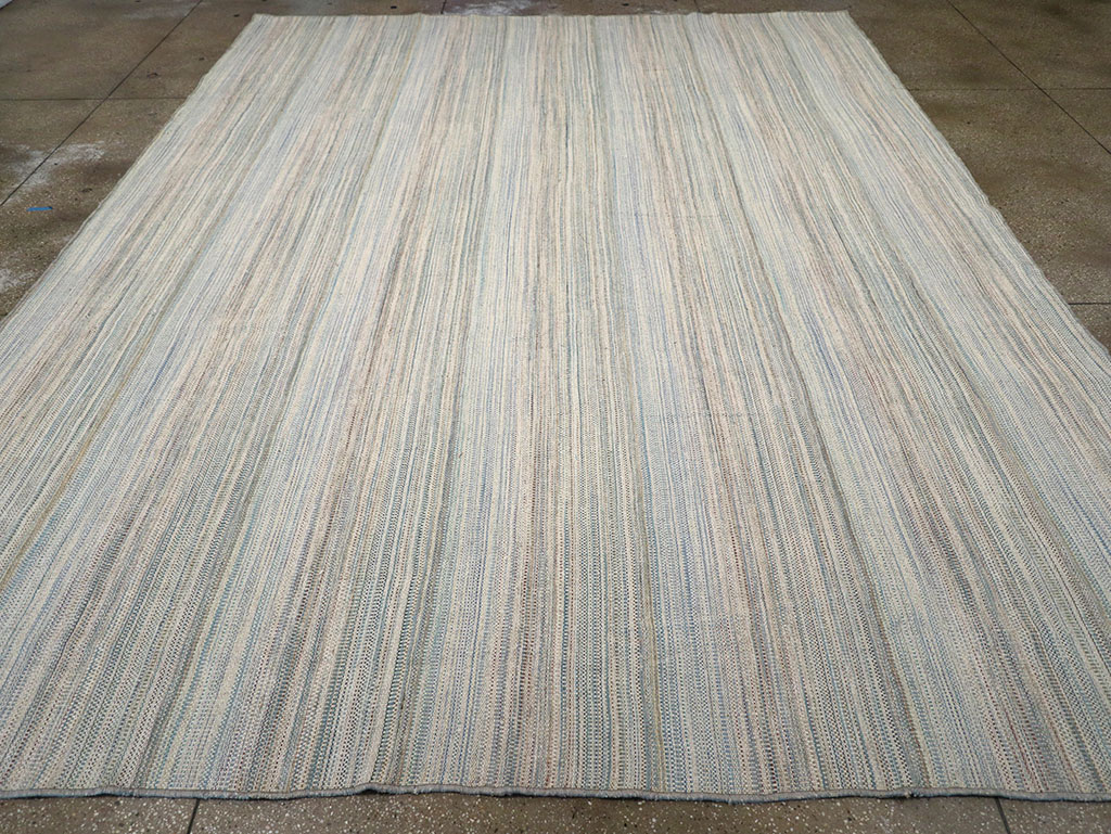 Modern Turkish Flatweave Kilim Room Size Carpet, No.32451 - Gss
