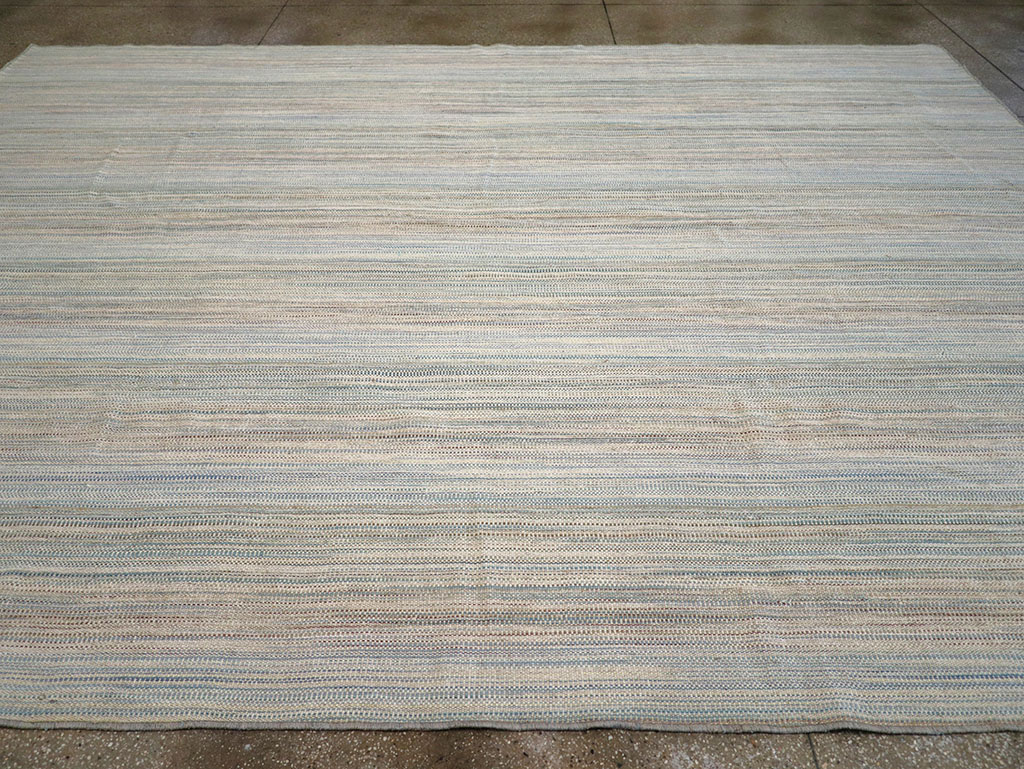 Modern Turkish Flatweave Kilim Room Size Carpet, No.32451 - Gss