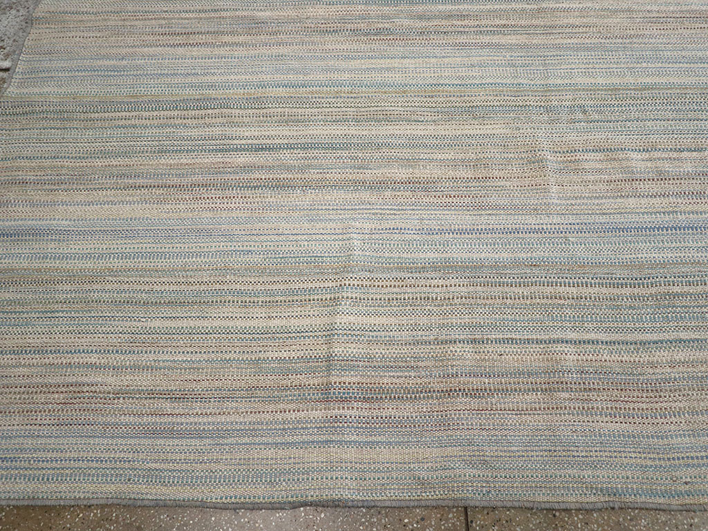 Modern Turkish Flatweave Kilim Room Size Carpet, No.32451 - Gss