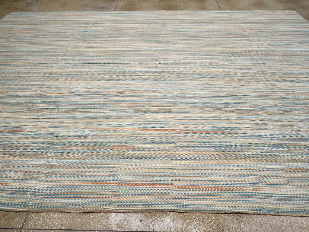 Modern Turkish Flatweave Kilim Room Size Carpet, No.32453 - Gss
