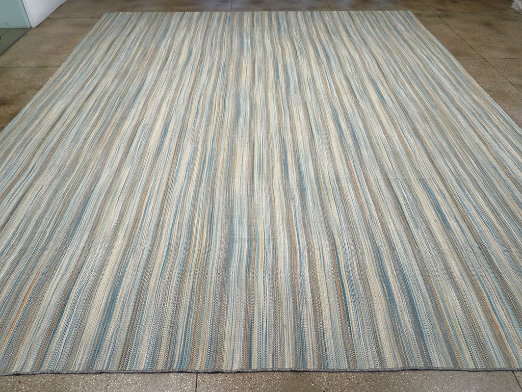 Modern Turkish Flatweave Kilim Large Carpet, No.32454 - Gss
