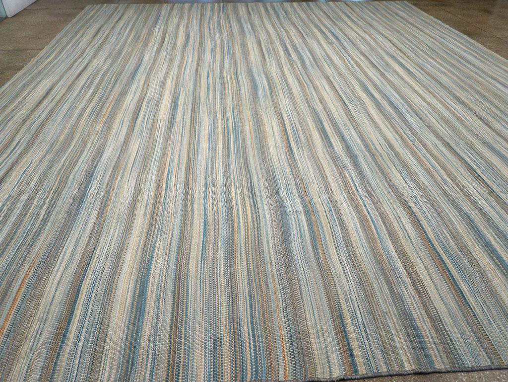 Modern Turkish Flatweave Kilim Large Carpet, No.32454 - Gss