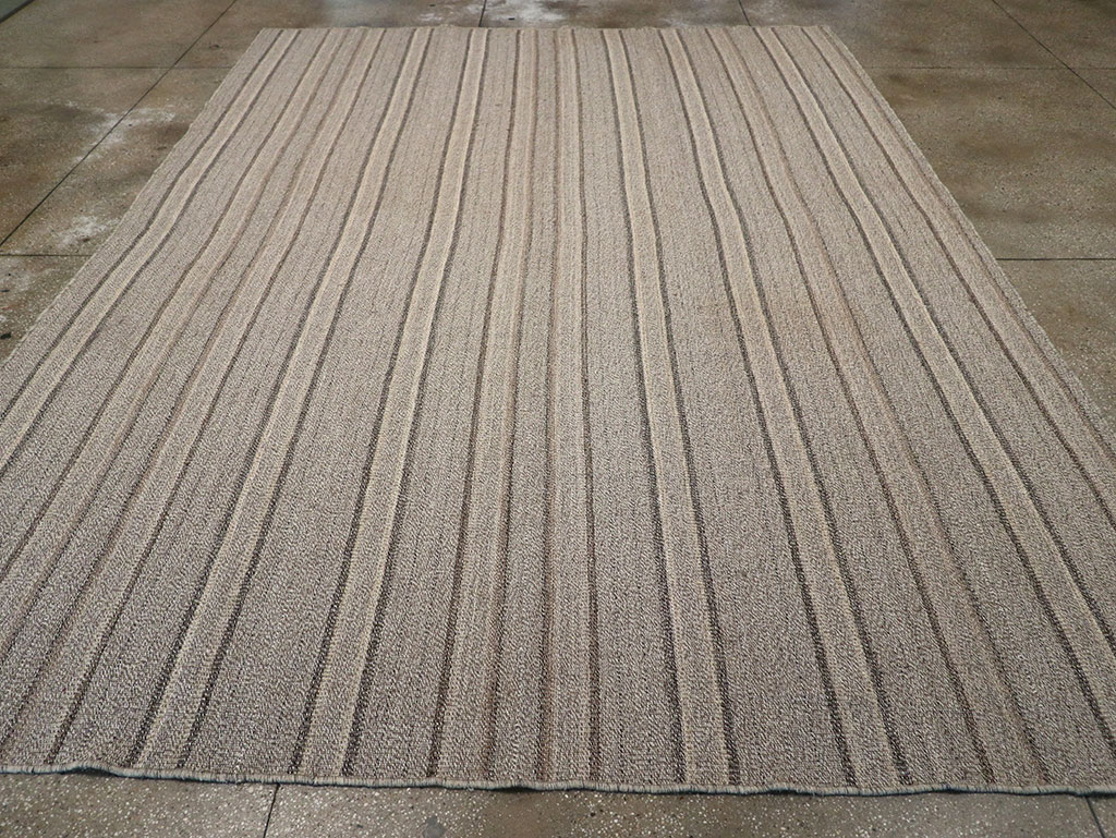 Modern Turkish Flatweave Kilim Room Size Carpet, No.32457 - Gss