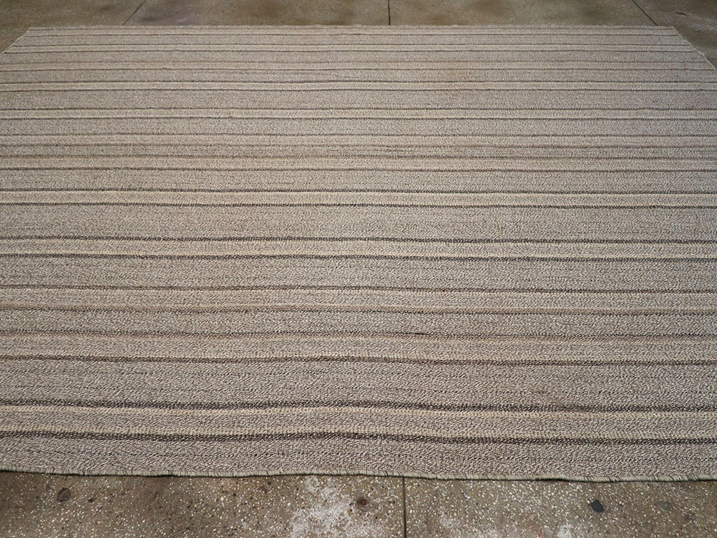 Modern Turkish Flatweave Kilim Room Size Carpet, No.32457 - Gss