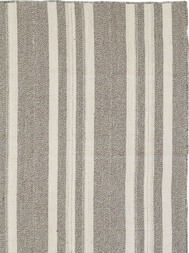 Modern Turkish Flatweave Kilim Room Size Carpet, No.32458 - Gss