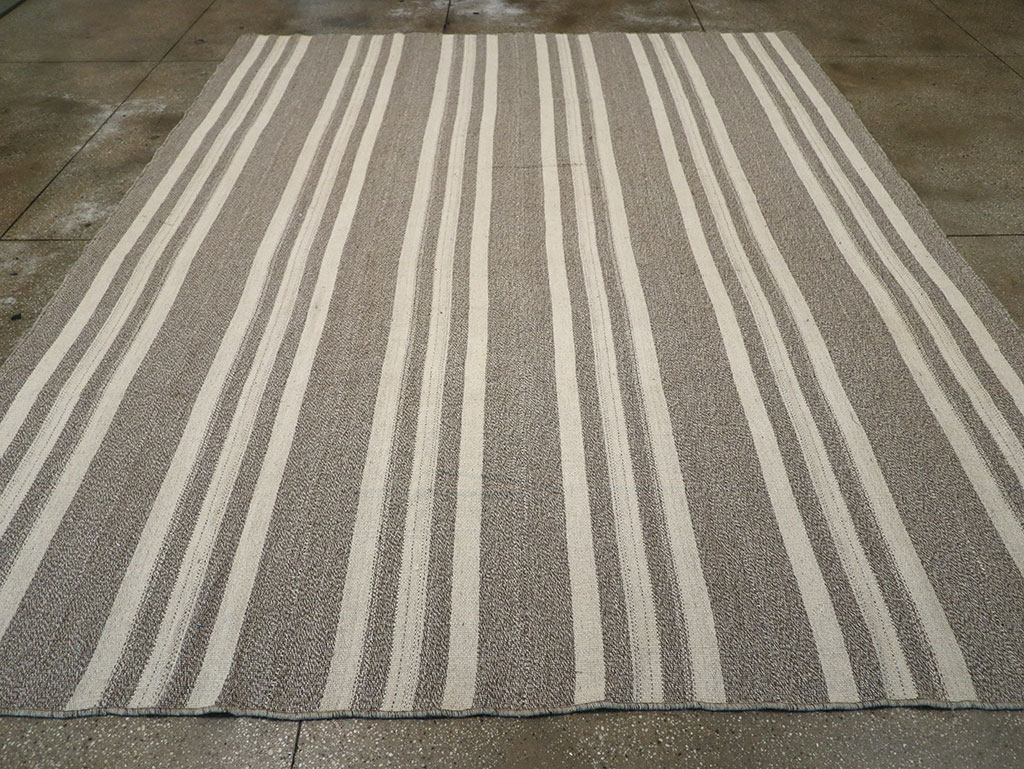 Modern Turkish Flatweave Kilim Room Size Carpet, No.32458 - Gss