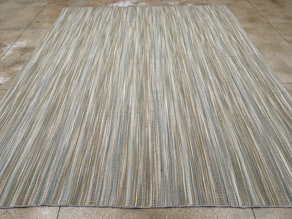 Modern Turkish Flatweave Kilim Room Size Carpet, No.32459 - Gss