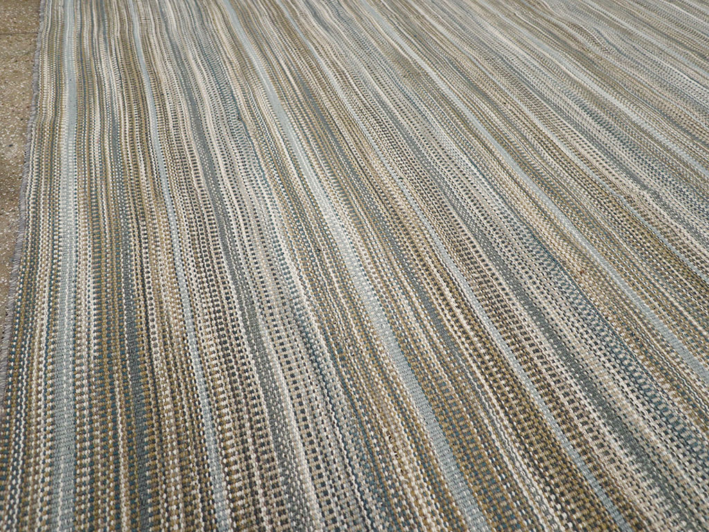 Modern Persian Flatweave Kilim Room Size Carpet, No.32459 - Gss