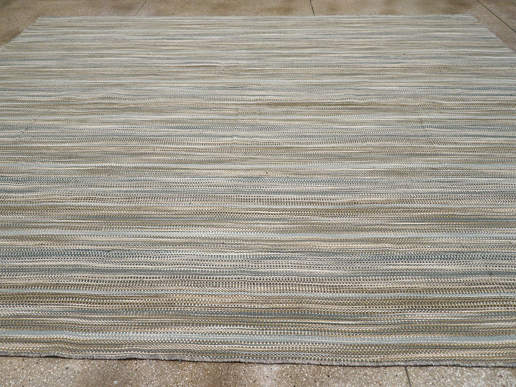 Modern Persian Flatweave Kilim Room Size Carpet, No.32459 - Gss