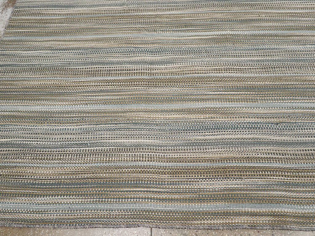 Modern Persian Flatweave Kilim Room Size Carpet, No.32459 - Gss