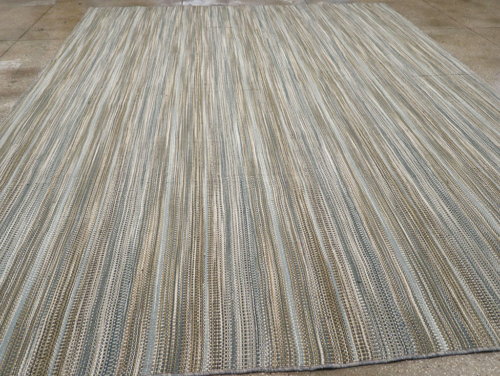 Modern Persian Flatweave Kilim Room Size Carpet, No.32459 - Gss